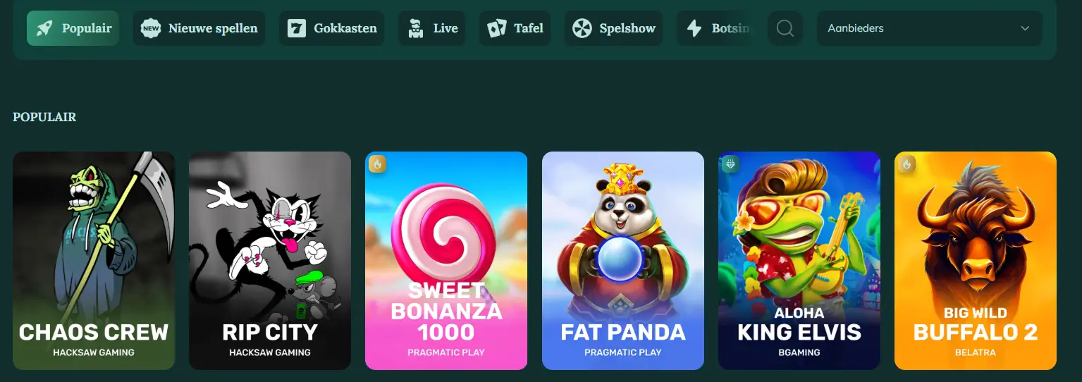 royalen casino populaire spellen